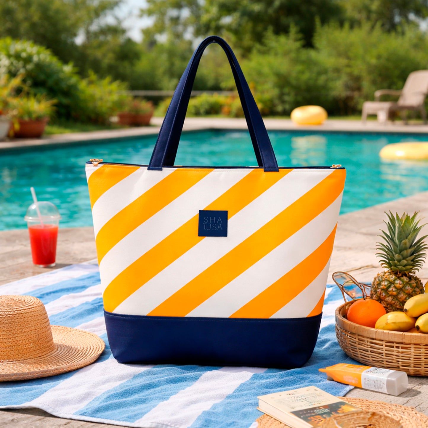 Bolso rayas amarillas