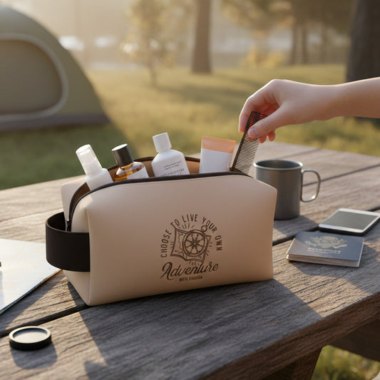 Neceser rectangular beige