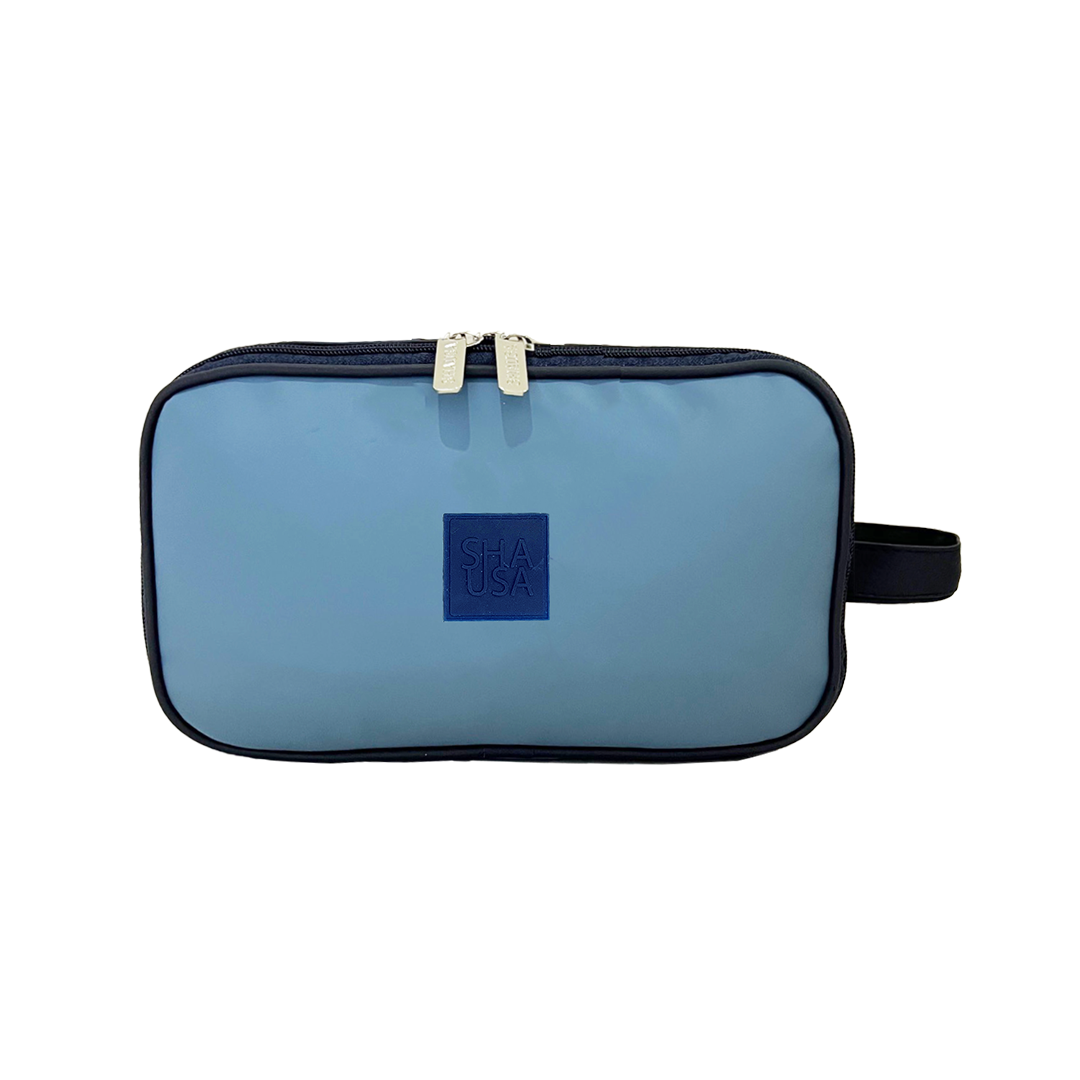 Small semi-round toiletry bag