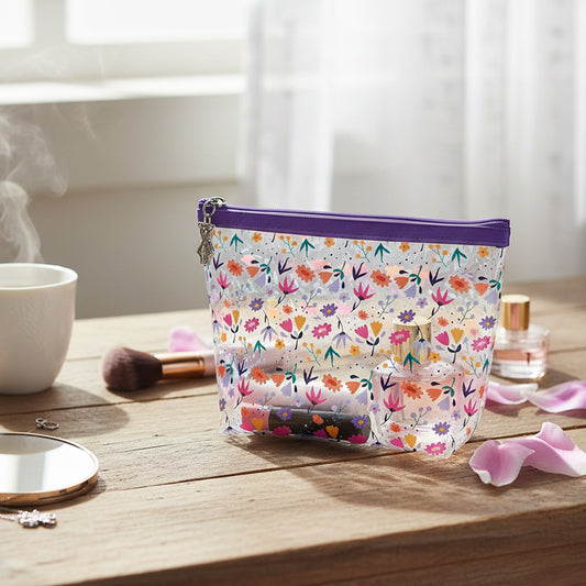 Neceser transparente floral