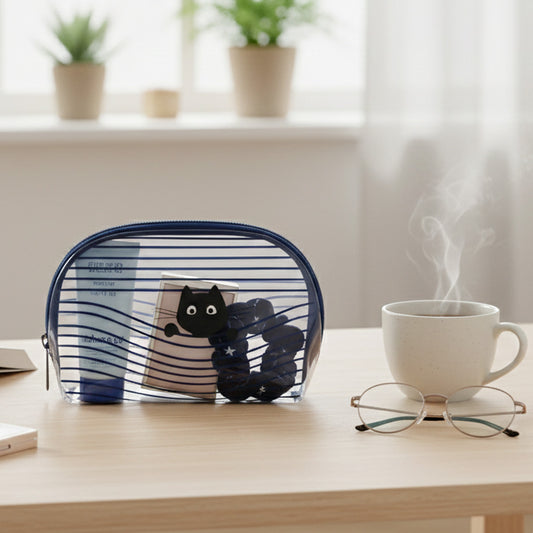 Neceser transparente gato