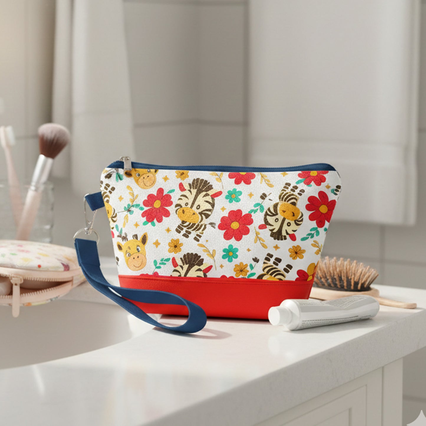 Neceser cebra mediano