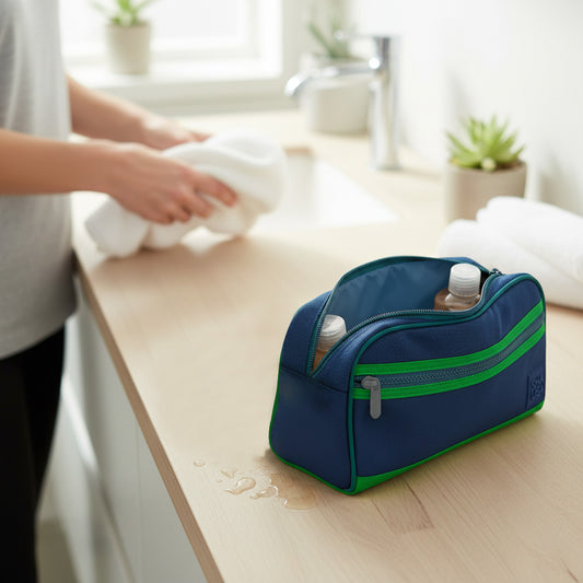 Neceser verde y azul