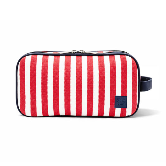Neceser doble cremallera rayas