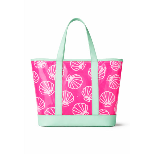 Bolso traslúcido conchas