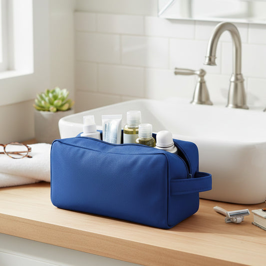 Neceser rectangular azul