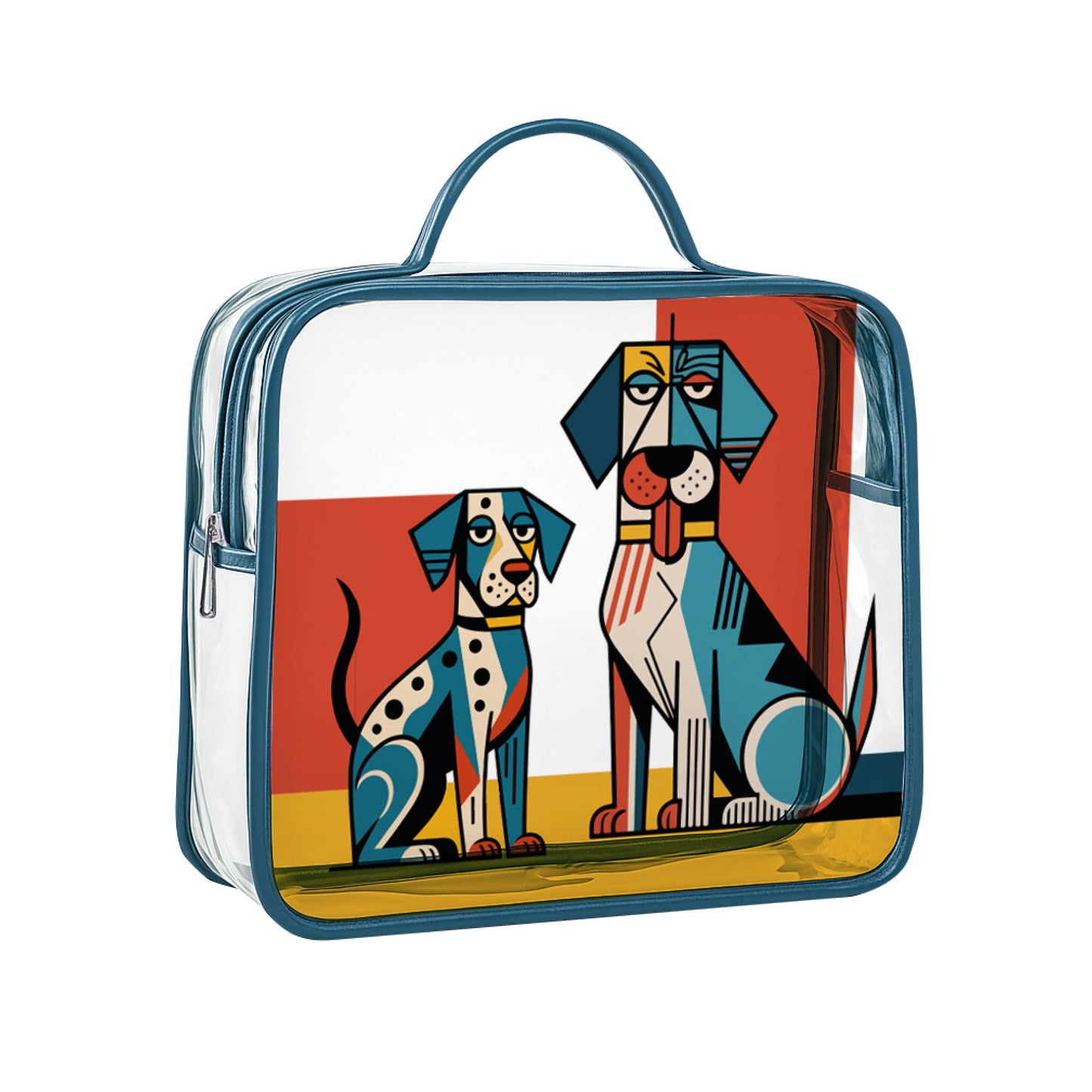 Bolso neceser transparente perros