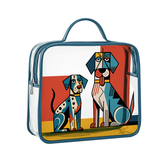 Bolso neceser transparente perros