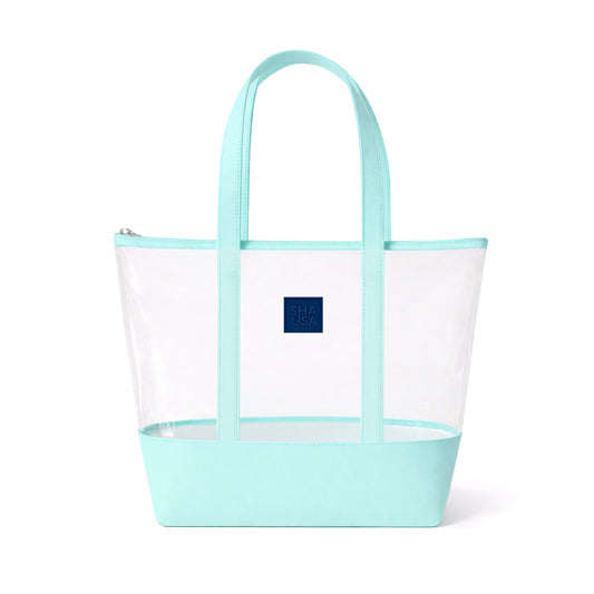Bolso PVC y charol color celeste