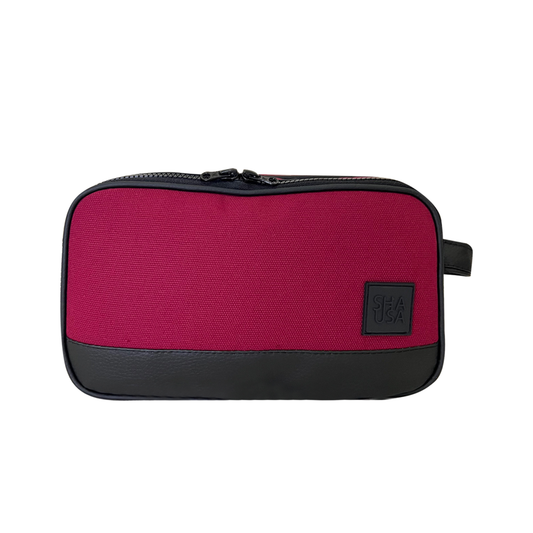 Small semi-round toiletry bag