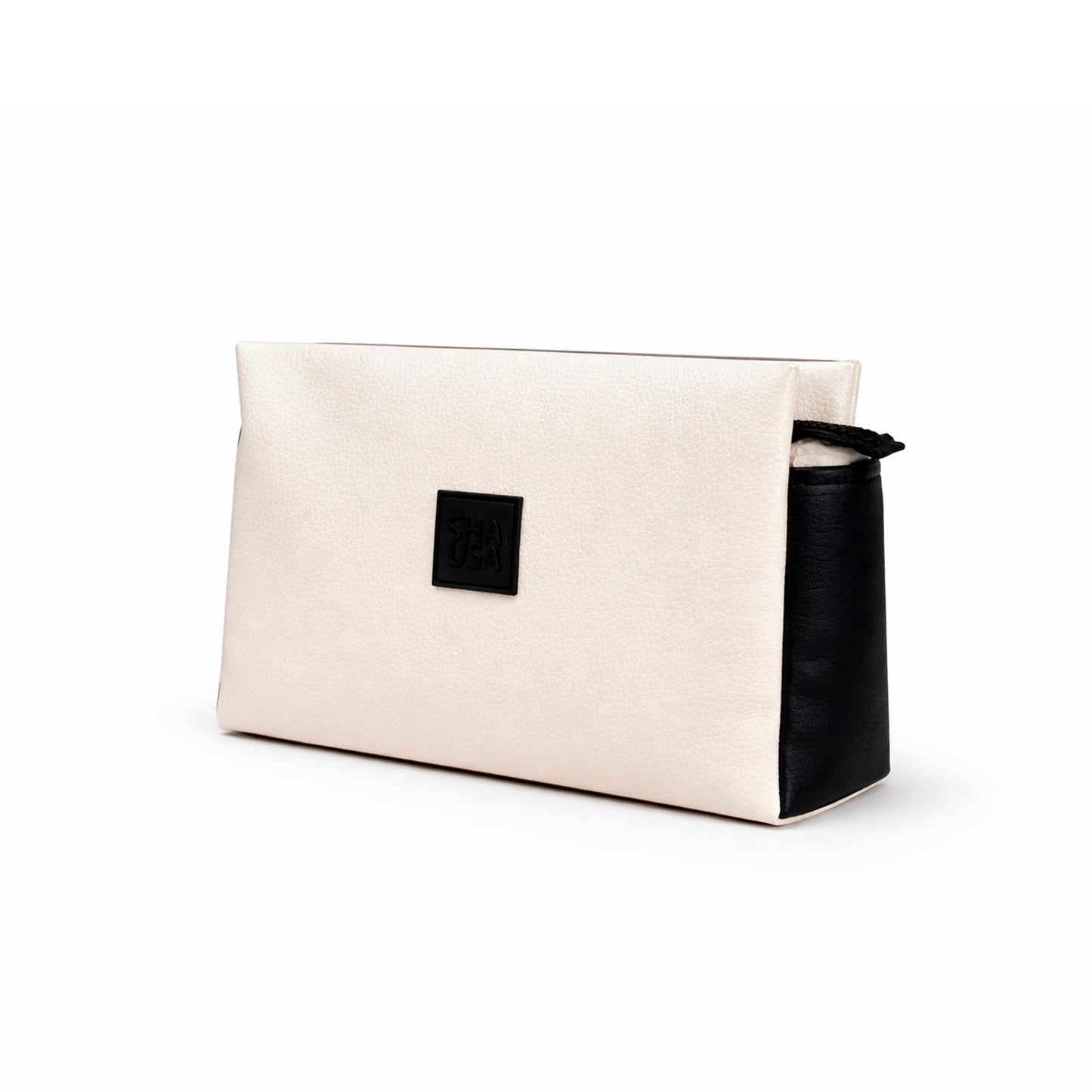 Neceser grande de polipiel usado para productos de baño y cosmética